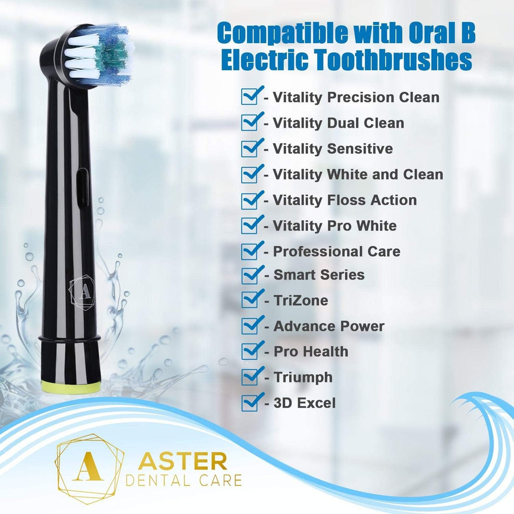 Toothbrush Head Compatible with Oral B - 16 Pack Aster Replacement Electric Professional Toothbrush Heads Deep and Precise Cleaning Brush Heads Toothbrush Heads Compatible with Oral B Braun
