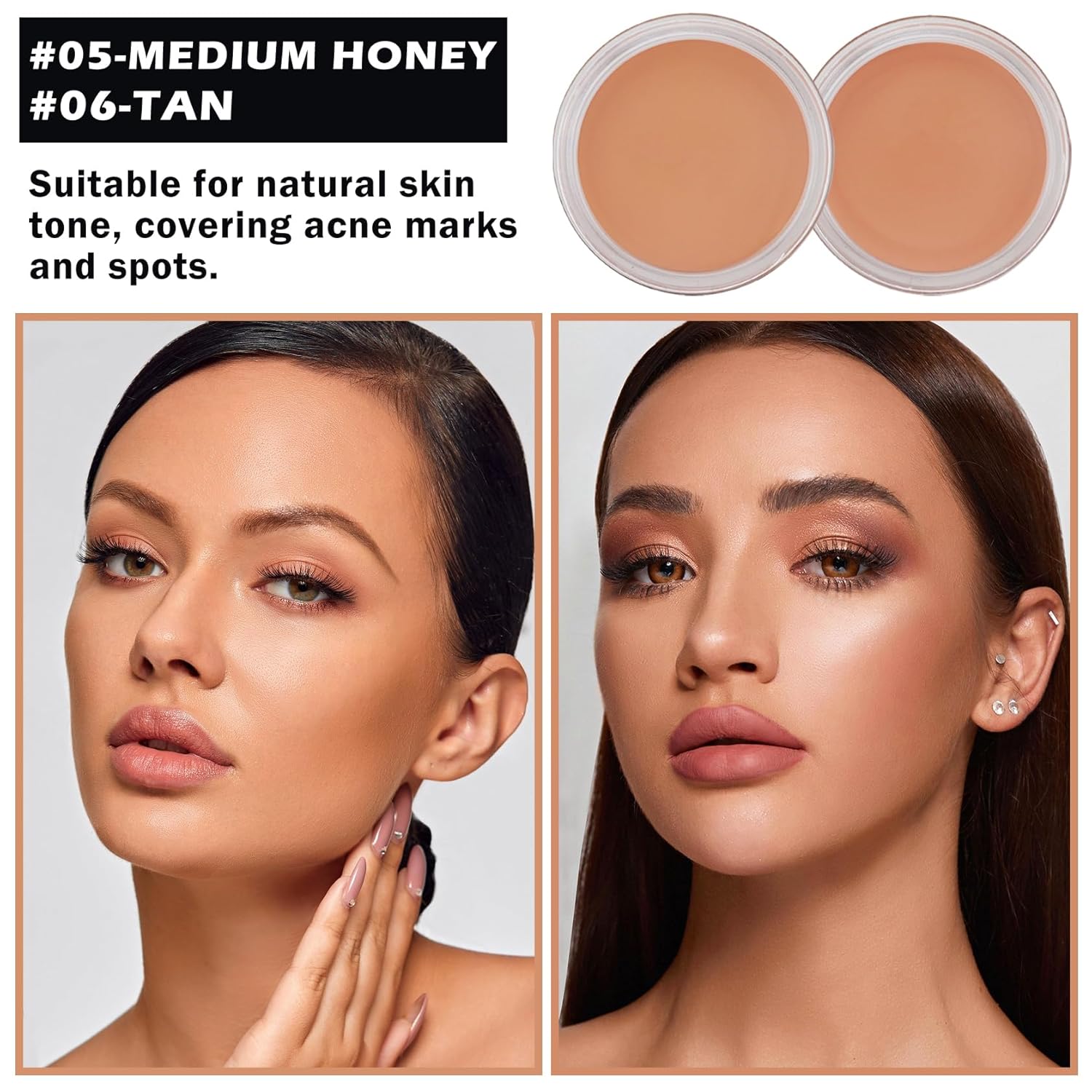 Under Eye Concealer for Dark Circles Color Corrector Pro Concealer de oieras Long-lasting Cover up Makeup Long-lasting,Waterproof - Set C-05+06