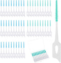 160 Pieces Dual Purpose, Dual-Use Interdental Brushes Silicone Disposable Dental, Premium Dental Floss 360° Bendable Braces Brush Brushes for Effective Teeth Cleaning
