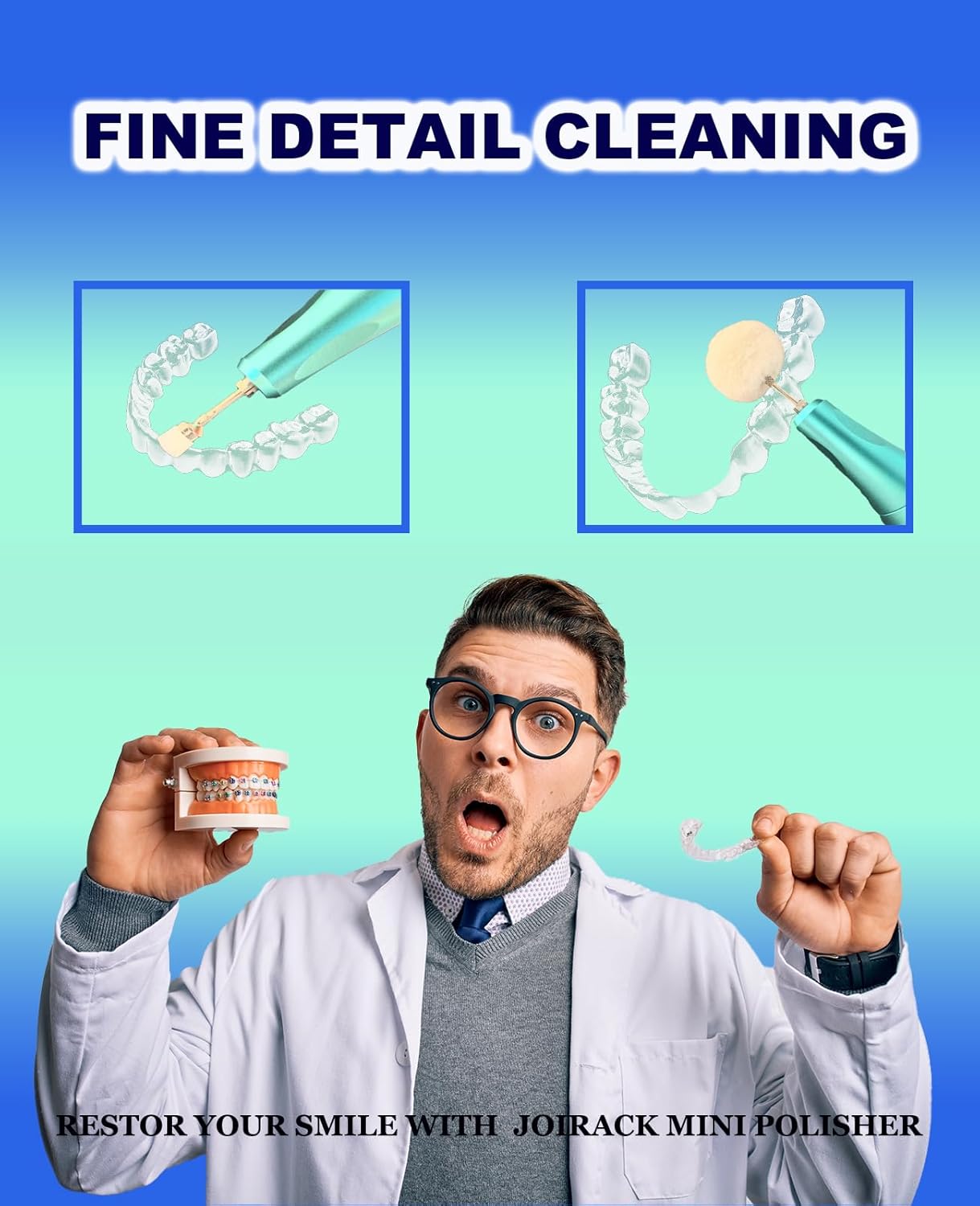 Cordless Repair Kit 35000 RPM Mini Polisher for Edge Correction, Stains Remove and Surface Finishing, Includes 16 Polishing and Cleaning Attachments and Storage Box