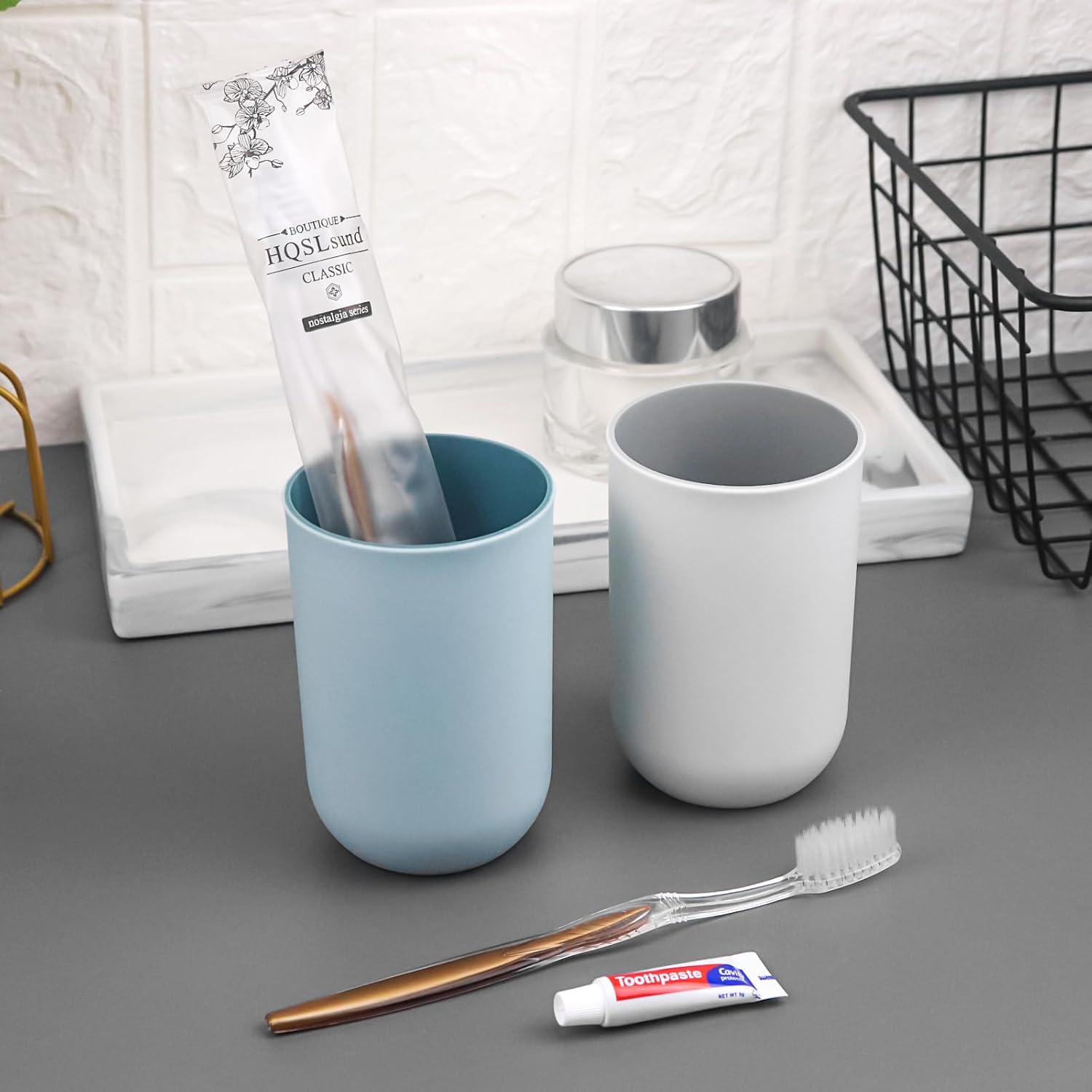 20 pcs Disposable Toothbrush with Toothpaste Bulk Individually Wrapped, Travel Toothbrush Kit, Hotel Toothbrushes Bulk for Airbnb,Shelter/Wedding/Nursing Home/Charity/Homeless, Gold