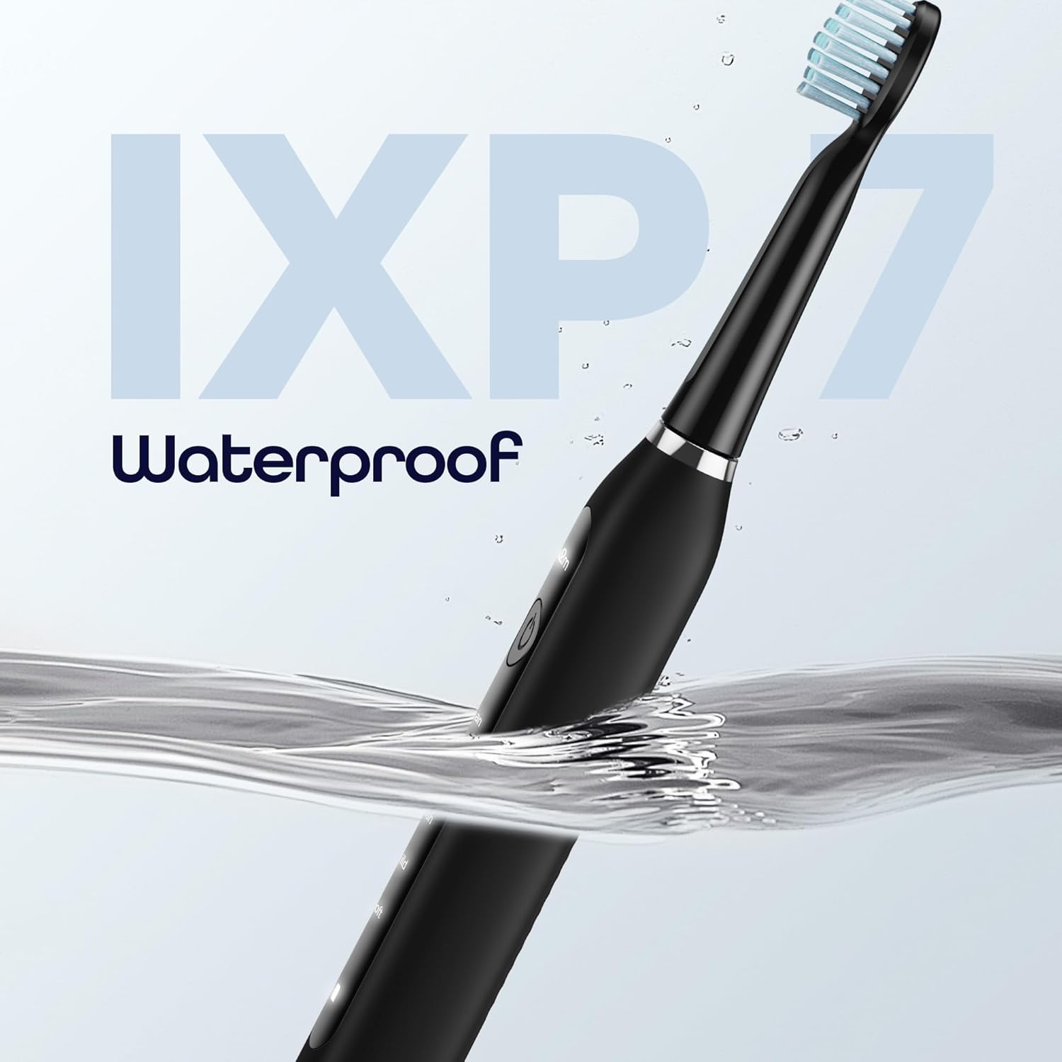 7AM2M Sonic Electric Toothbrush for Adults High Power Rechargeable Toothbrushes with 6 Brush Heads,5 Adjustable Modes, Built-in 2-Minute Smart Timer,3 Hours Fast Charge for 45Days Matte Black