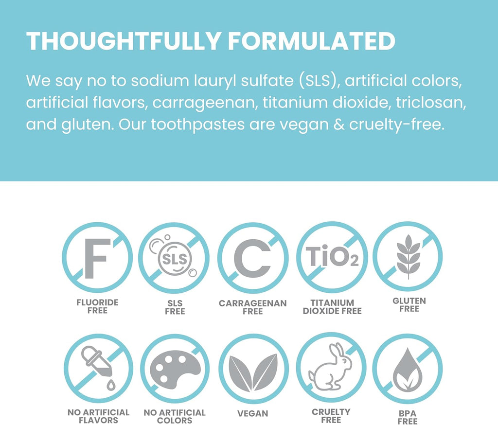 Himalaya Botanique Kids Toothpaste with Xylitol, Variety Pack of Bubble Gum, Orange & Cool Mint - Fluoride Free Toothpaste - Vegan, Gluten Free, No Artificial Flavors or Colors, 4 oz (Pack of 3)