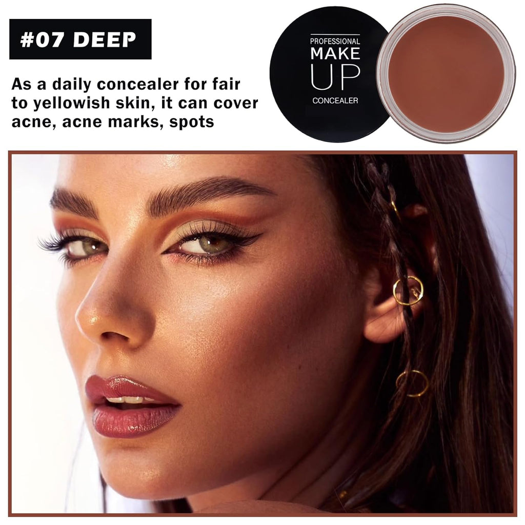 Under Eye Concealer for Dark Circles Color Corrector Pro Full Coverage Concealer de oieras Long-lasting Cover up Makeup - 07 DEEP