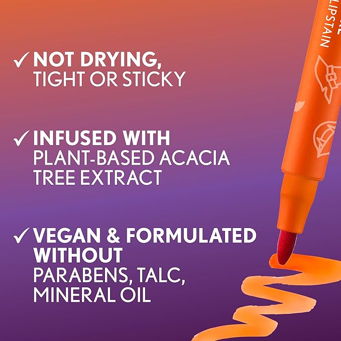 CoverGirl Outlast, Pumpkin Carving, Lipstain Halloween Limited Edition, Transfer-Proof, Non-Drying, Lightweight, Buildable, 0.05oz