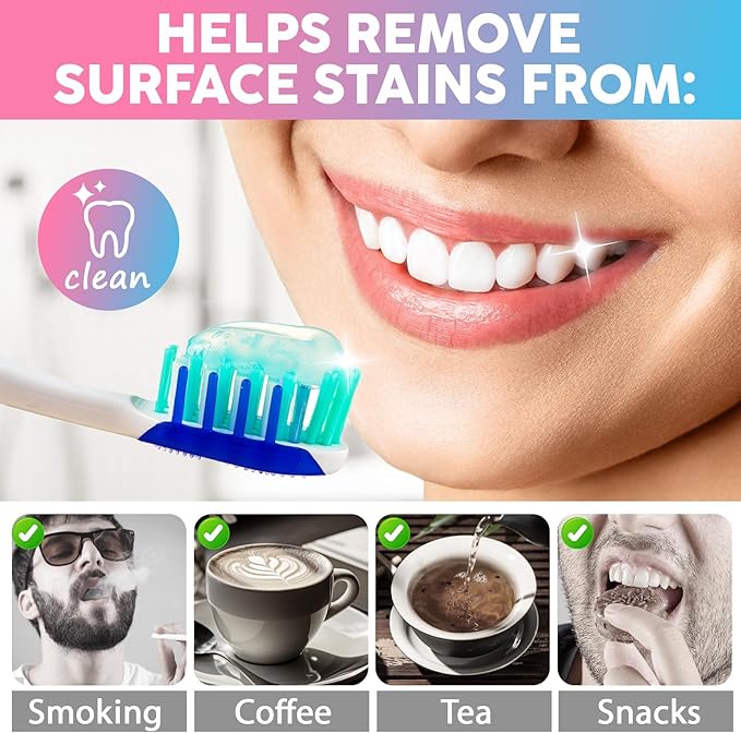 Niacinamide Whitening Toothpaste 100g - Niacinamides Toothpaste Stain Removal, Gentle on Sensitive Teeth & Gums, Fluoride-Free, Natural Enzymes, Dentist-Developed for Coffee & Tea Lovers