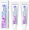 VIELLA POP Antimicrobial Peptide Whitening Toothpaste - Purple Toothpaste for Teeth Whitening | Color Correcting | Brightens Yellow | Enamel Protection | Passion Fruit & Mint Flavor (2pcs)
