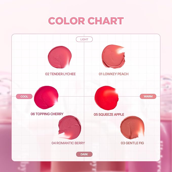 lilybyred Balming Dewy Tint | Korean Semi-Glow Lip Stain, Velvet to Soft Glow Texture, Sheer Buildable Color, Moisturizing & Lightweight, Natural Flush Look, Non-Sticky, 0.21 oz. (06 Topping Cherry)