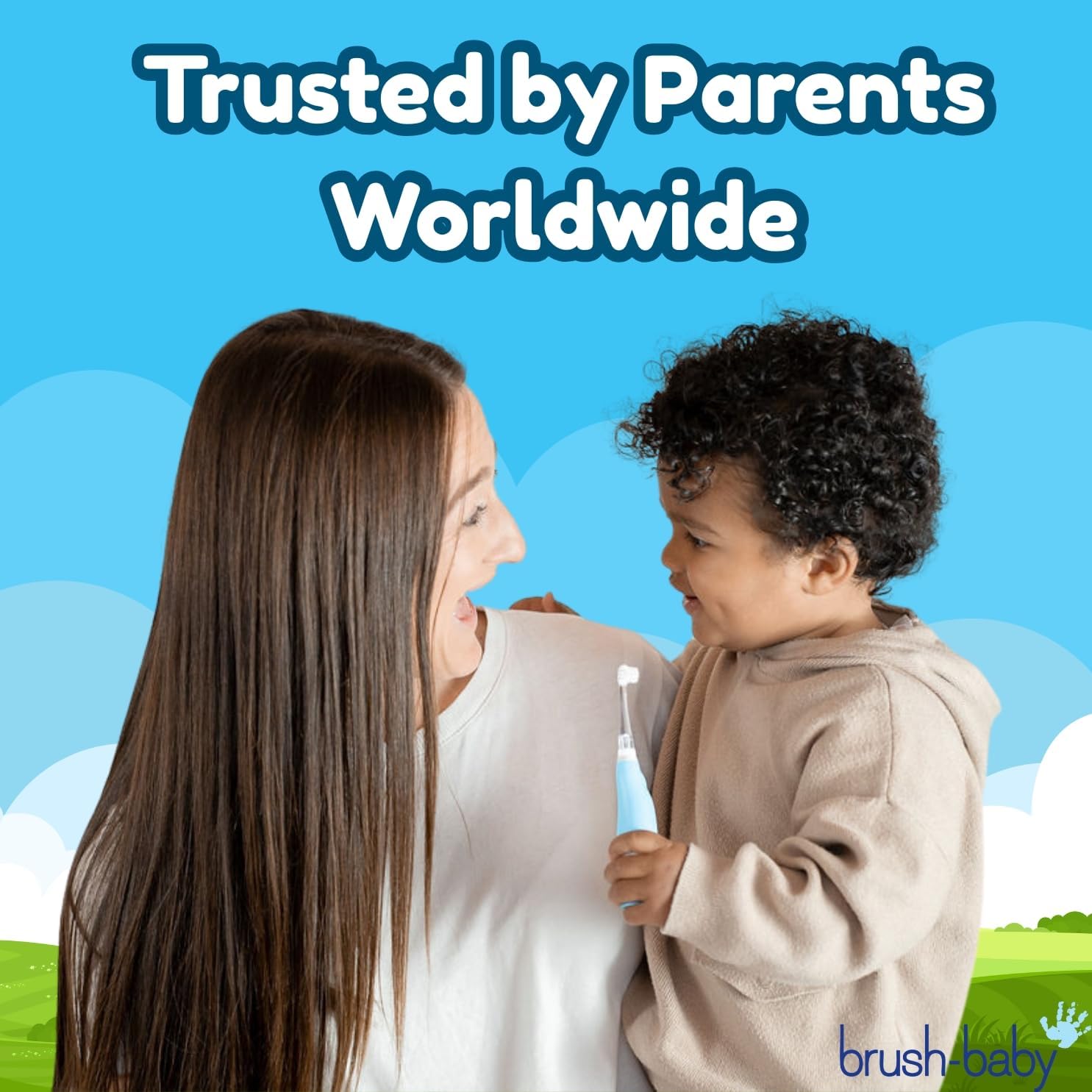 Brush-Baby - Replacement Heads for BabySonic Electric Toothbrush, 18-36 Months - Soft, Gentle Brush Heads for Baby Teeth & Gums - Toddler Toothbrush Head, BPA-Free, Toddler Oral Care - 4 Pack