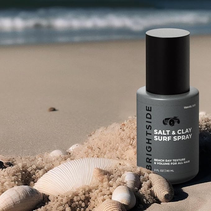 Salt & Clay Surf Spray - Hair Texturizing & Volumizing Spray - Travel Size TSA (3oz) - Sea Salt & Epsom Salt, Natural Clay Blend, Silica, & Green Tea - Beach Style For All Hair Types
