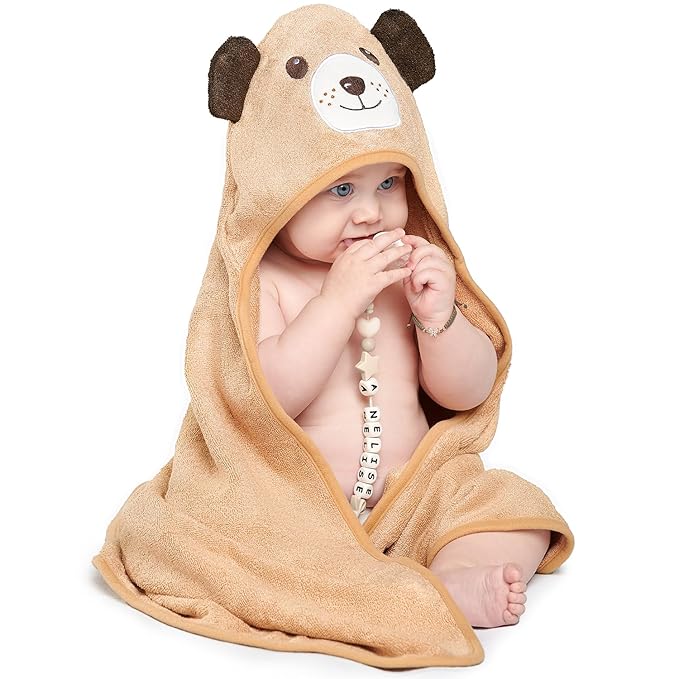 MINIBOO Hooded Baby Towels for Newborn & Toddler - Super Soft Baby Bath Towels with Hood, Highly Absorbent Viscose Made from Bamboo Hooded Towel for Boys, Girls, Newborn Essentials.