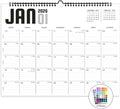 2026 Calendar, Wall Calendar 2026-2027, 18 Month Calendar January 2026 - June 2027, 14.8" X 11.5", Calendar with Twin-Wire Binding, Hanging Hook and Julian Dates (White Style)