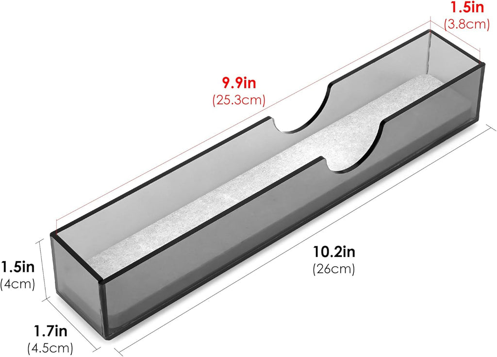 Acrylic Electric Toothbrush Holder with Diatomite Drying Stone, Bathroom Drawer Organizer with Drainage Hole for Tooth Brush, Compatible with Philips, Oral-B (Grey)