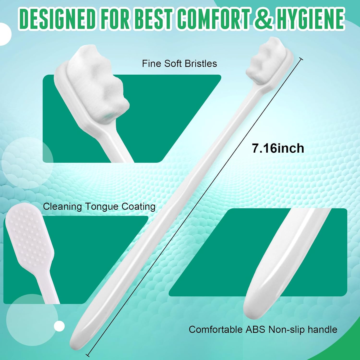 24 PCS Nano Toothbrush, Soft Bristle Toothbrush, Extra Soft Toothbrushes for Adults, Ultra Soft Toothbrushes With 20000 Micro Bristle for Pregnant Women, Elderly, Gum Recession, Protect Fragile Gum