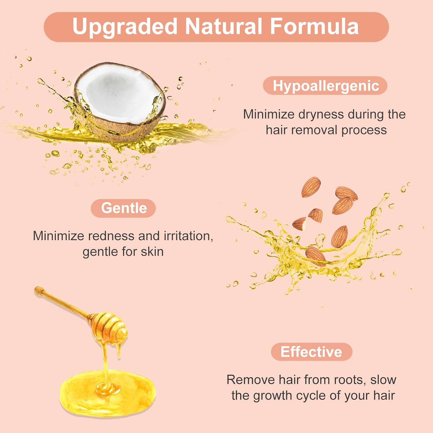 2.5lb Wax Beads for Hair Removal, Hard Wax Beans for Sensitive Skin, Bulk Hair Removal Waxing Beads for Brazilian, Bikini, Face, Eyebrows, Underarms, Legs, Women and Men (Blue)