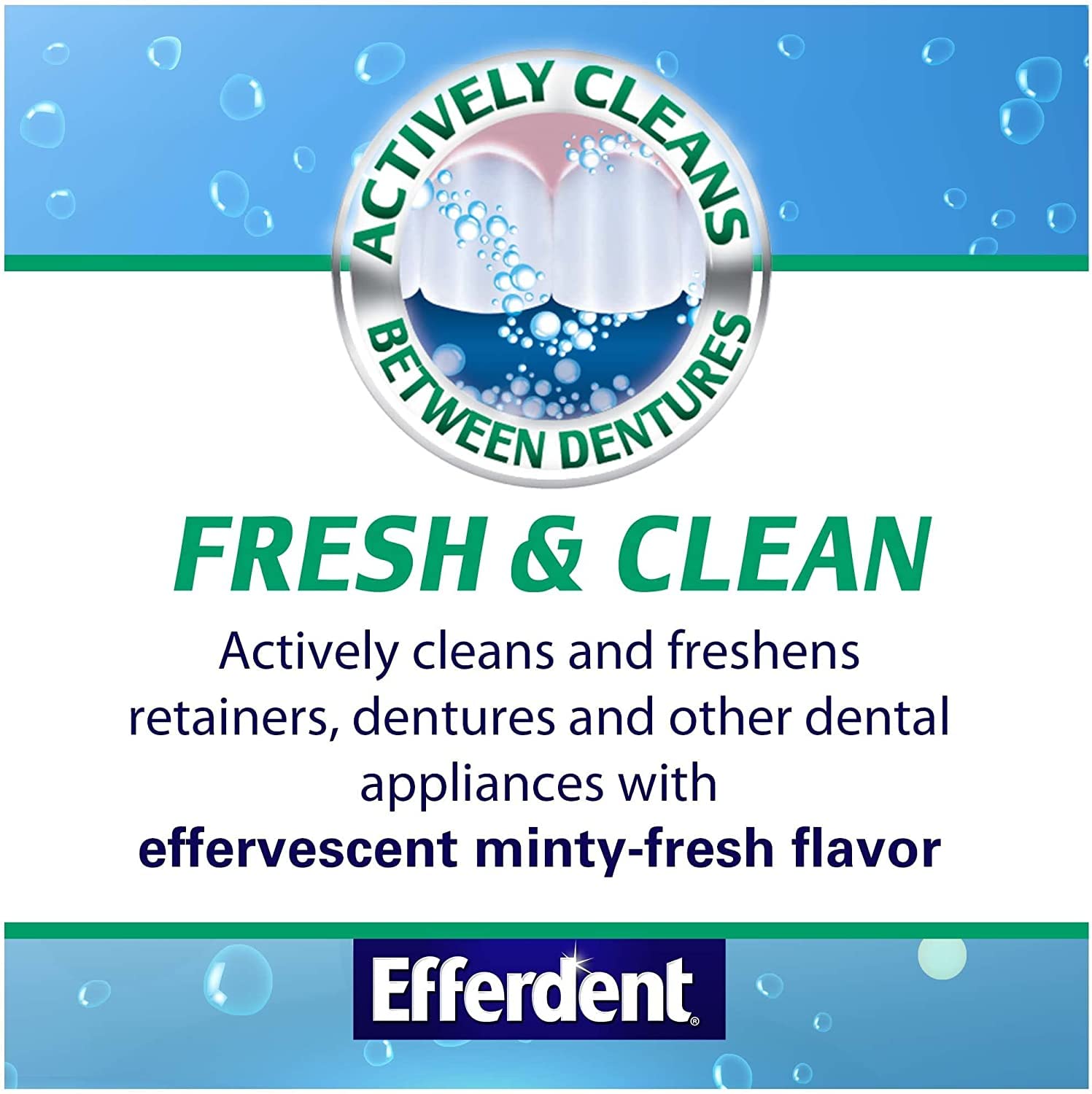 Efferdent Retainer Cleaning Tablets, Denture Cleaning Tablets for Dental Appliances, Minty Fresh & Clean, 44 Count (Pack of 5)
