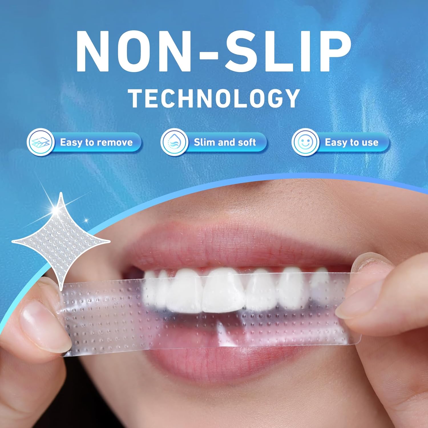Teeth Whitening Strips - Professional White Strips for Sensitive Teeth Whitening Kit, Enamel Safe Coconut Whitener Strip for Teeth Whitening, Effective for Teeth Stains Remove (28 Strips)