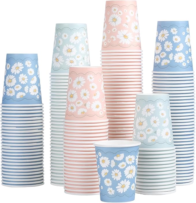 Lamosi 400 Pack Paper Cups 8 oz, Disposable Coffee Cups for Office, Party, Home, Travel, Paper Coffee Cups 8 oz for Hot Cold Beverages, Juice, Tea, Water