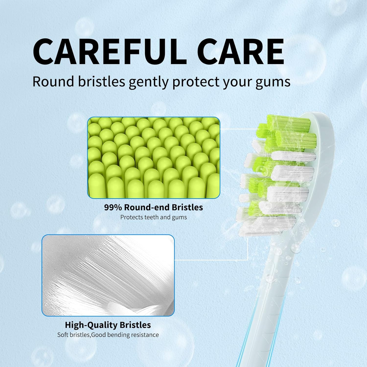 Replacement Toothbrush Heads Compatible with Philips One Sonicare Electric Toothbrush HY1200 HY1100, Tooth Brush Head Mint Green -10 Pack