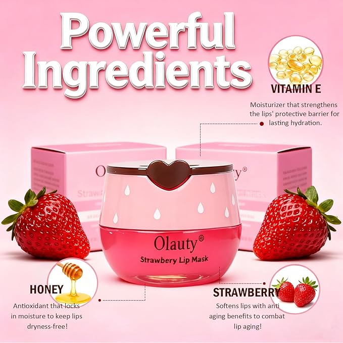 6 PCS Bee Lip Balm Honey Pot, Strawberry,Watermelon,Apple Lime,Cherry, Mint,Honey Propolis Sleeping Lip Balm Bulk,Hydrating Lip Masks Overnight Reduces Lip Lines, Lip Prevention Dry & Cracked