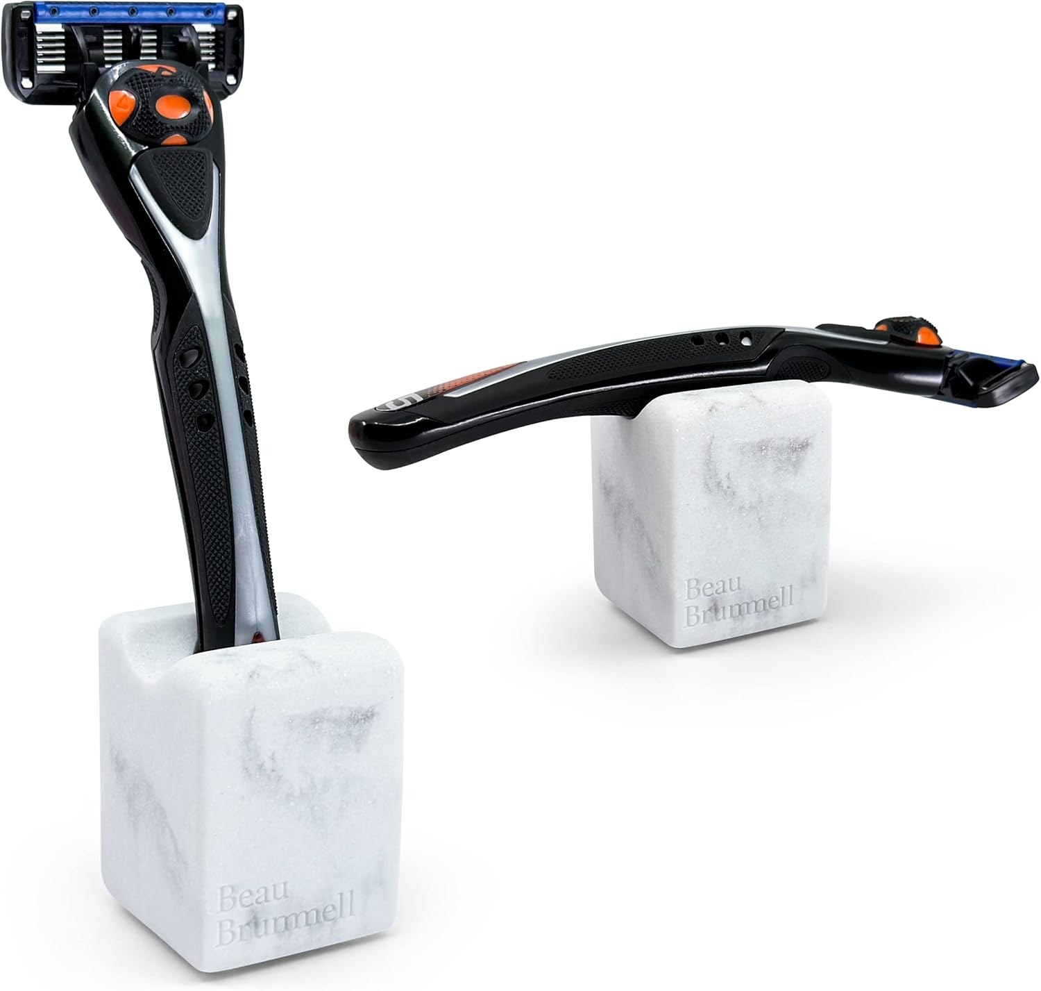 Multi-Purpose Bathroom & Desk Stand Holder | for Toothbrush, Shaving Razor, Makeup Brush, Pen, Pencil | Great for Travel & Home Use | 2" H x 1.5" W x 1.5" D | 1-Pack