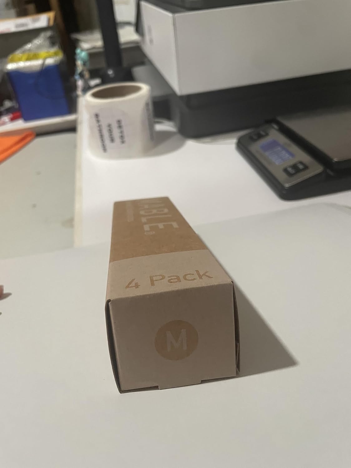 MABLE Four Pack Bamboo Toothbrush for Adult | Medium Bristle Natural Wood Toothbrushes | Eco-Friendly, BPA Free, Compostable Tooth Brush