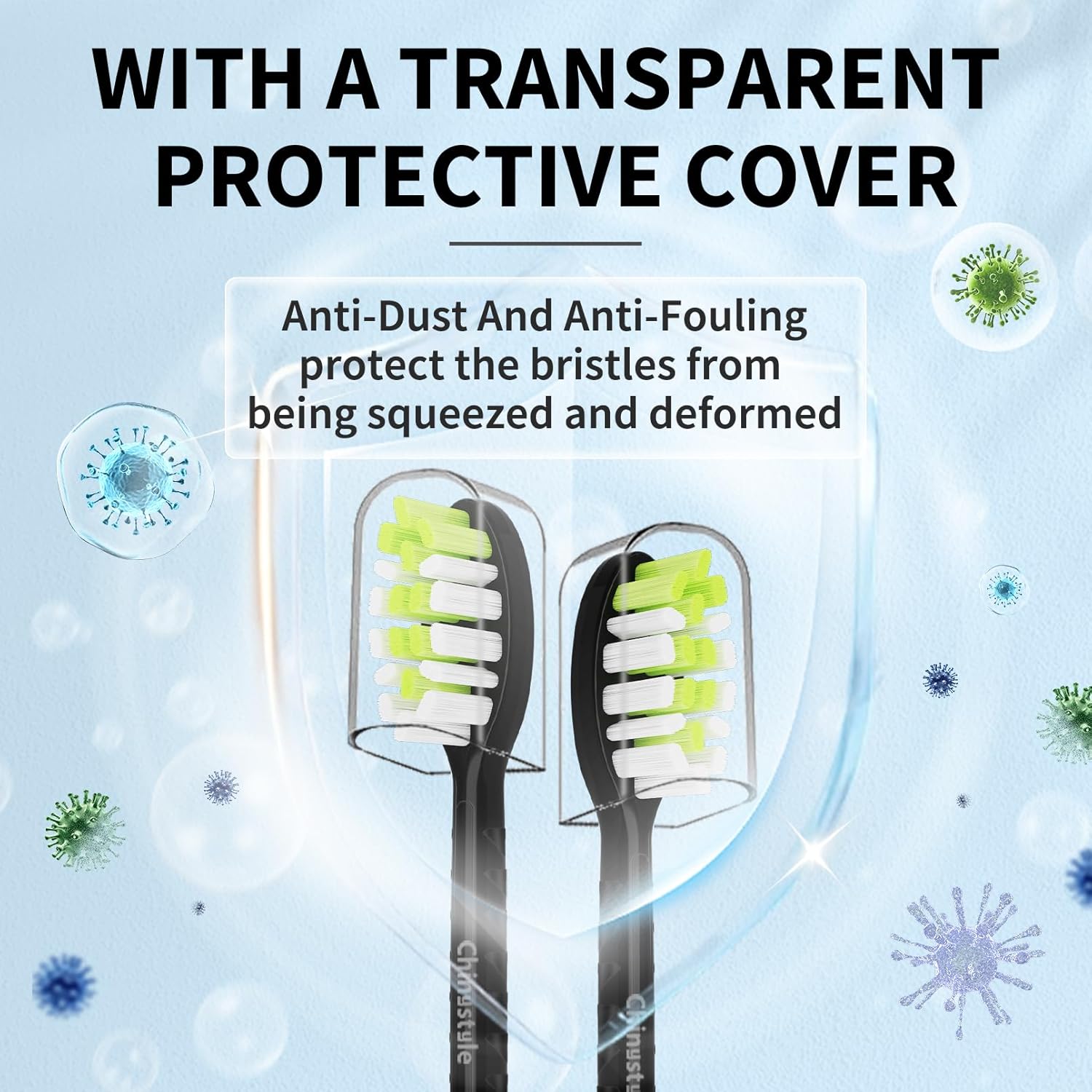 Replacement Toothbrush Heads Compatible with Philips One Sonicare Electric Toothbrush HY1200 HY1100, Tooth Brush Head Black - 10 Pack