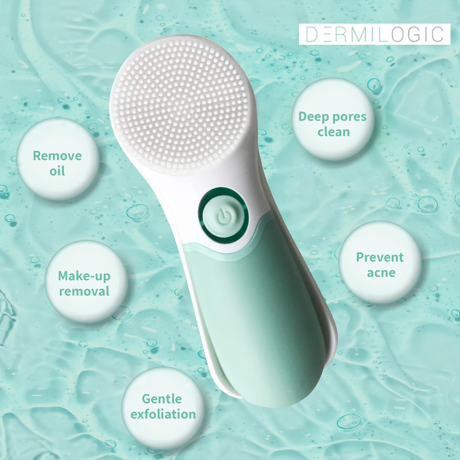 Silicone Facial Brush Head Replacement, Single Replacement Brush for Spinning Cleansing Devices, Gentle for Daily Skin Care Routine, Premium Quality Soft Silicone Bristles