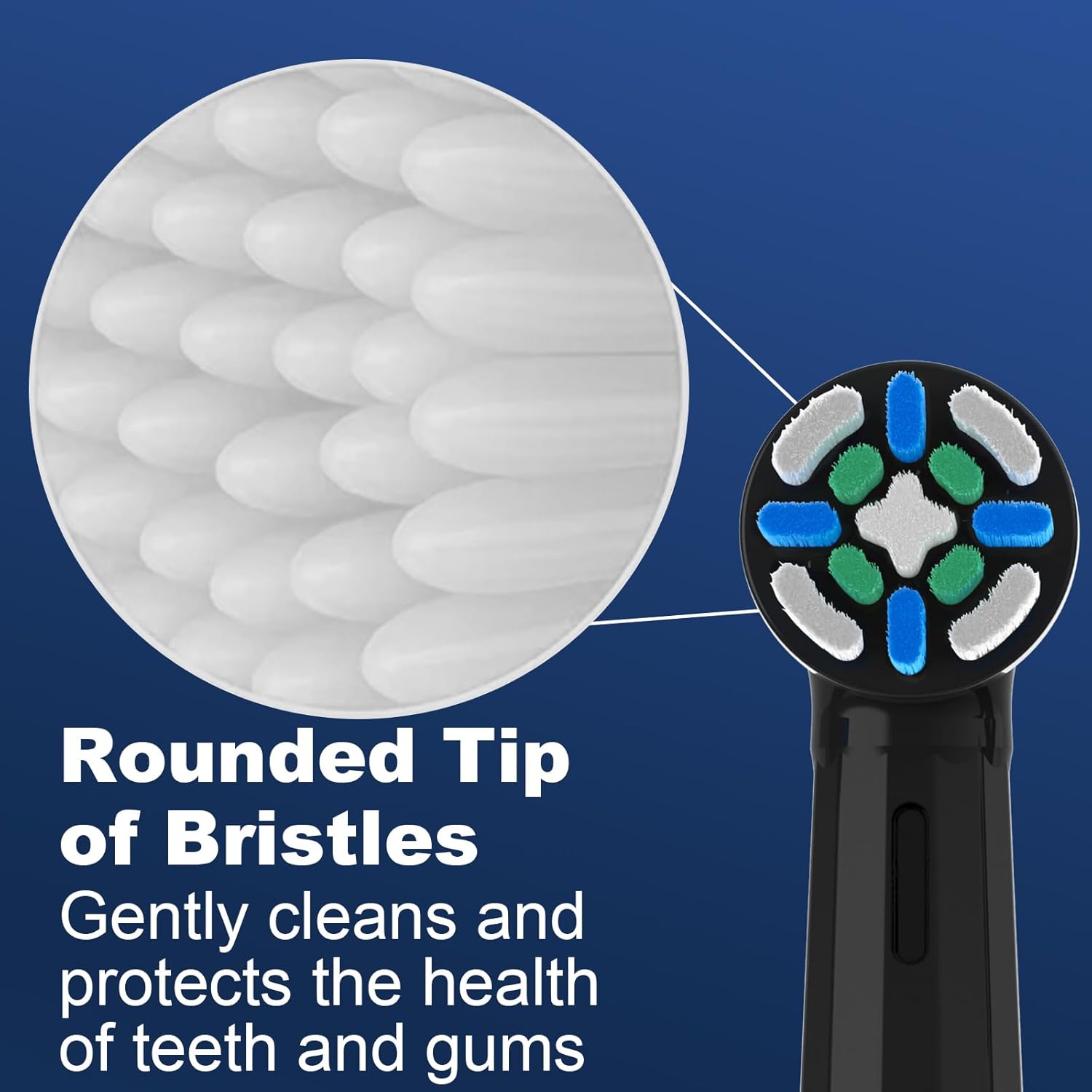 IO Replacement Heads Compatible with Oral b IO 2/3/4/5/6/7/8/9/10 Series Electric Toothbrush, Brush Heads Refills Compatible with Oral B IO for Teeth Clean (8 Black)