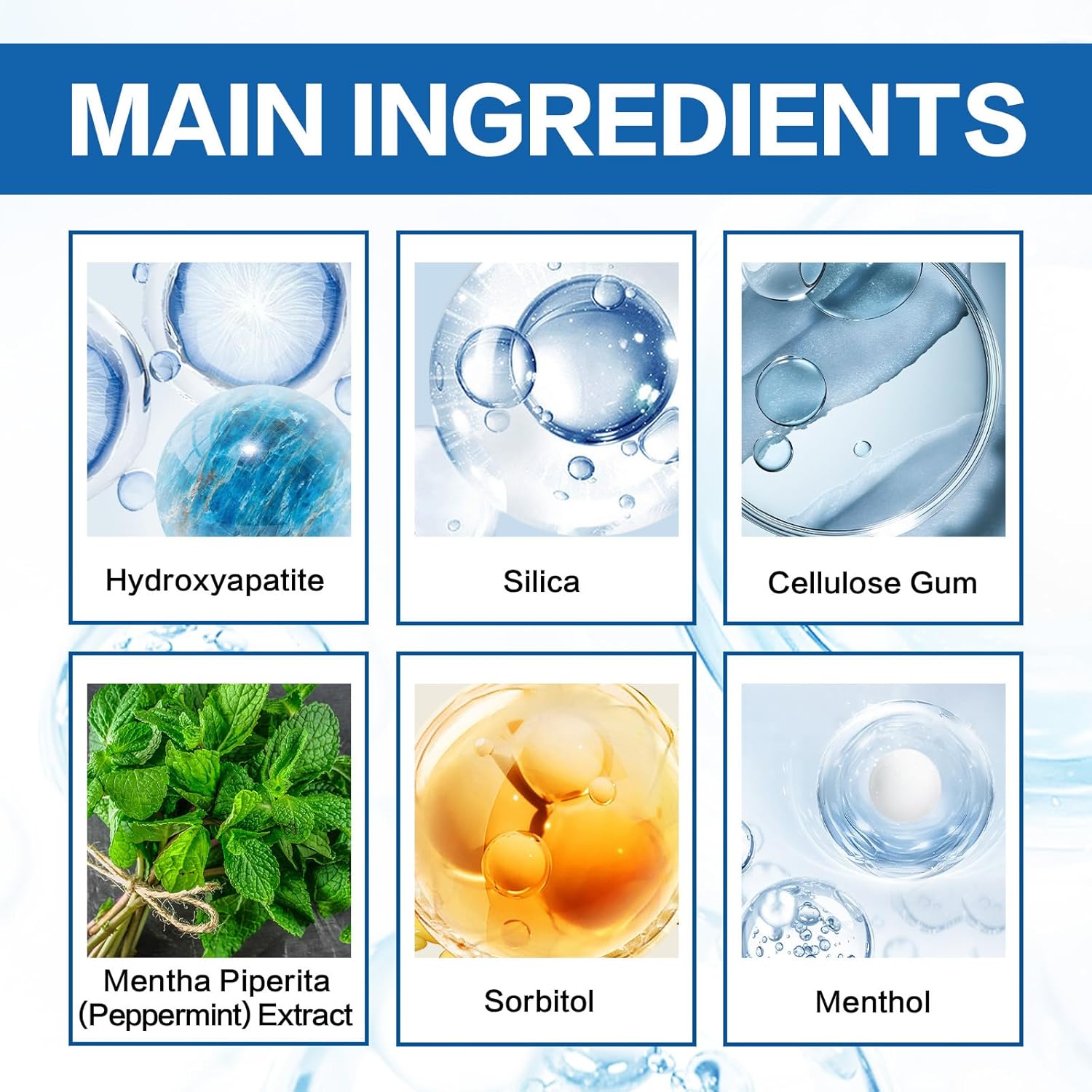 2PCS Hydroxyapatite Toothpaste, Deep Cleansing Toothpaste, Advanced Enamel Protection, Gentle and Effective Formula, Fresh Mint Flavor, for Sensitive Teeth