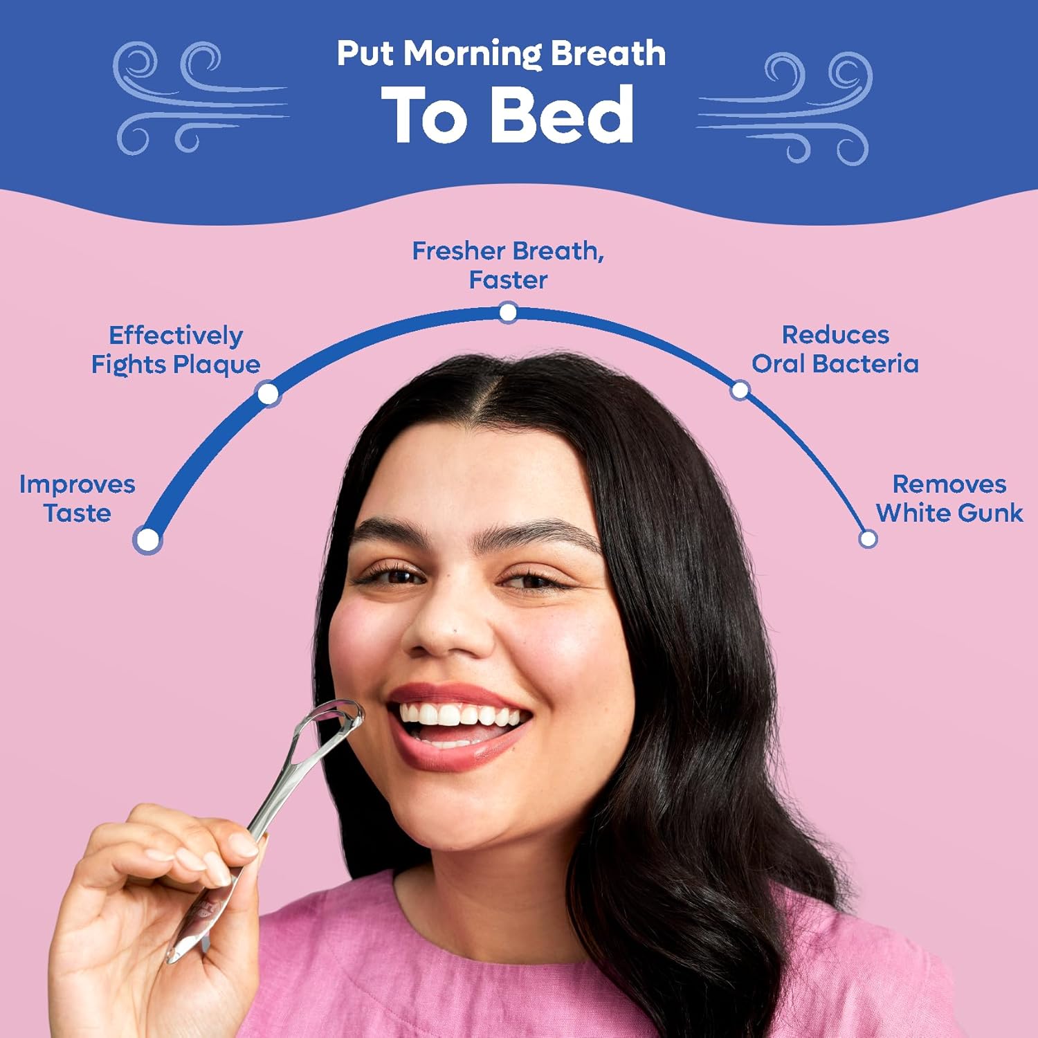 Tongue Scraper For Adults - Dual Head Stainless Steel Tongue Cleaner Travel Metal Case | Bad Breath Mouth Treatment | Best Disposable Metal Plastic-Free Scrubber | Oral Care Hygiene Essential Kit, 2pk