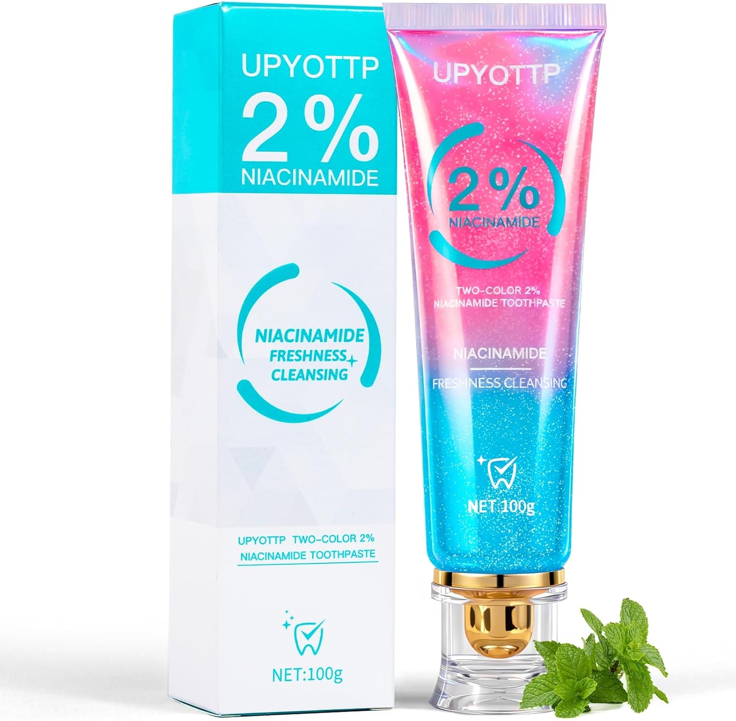 Niacinamide Whitening Toothpaste, Niacinamide Intensive Whitening Toothpaste, Fresh Breath, Improves Gum Health,Fluoride-Free, Suitable for Sensitive Teeth(1pcs)