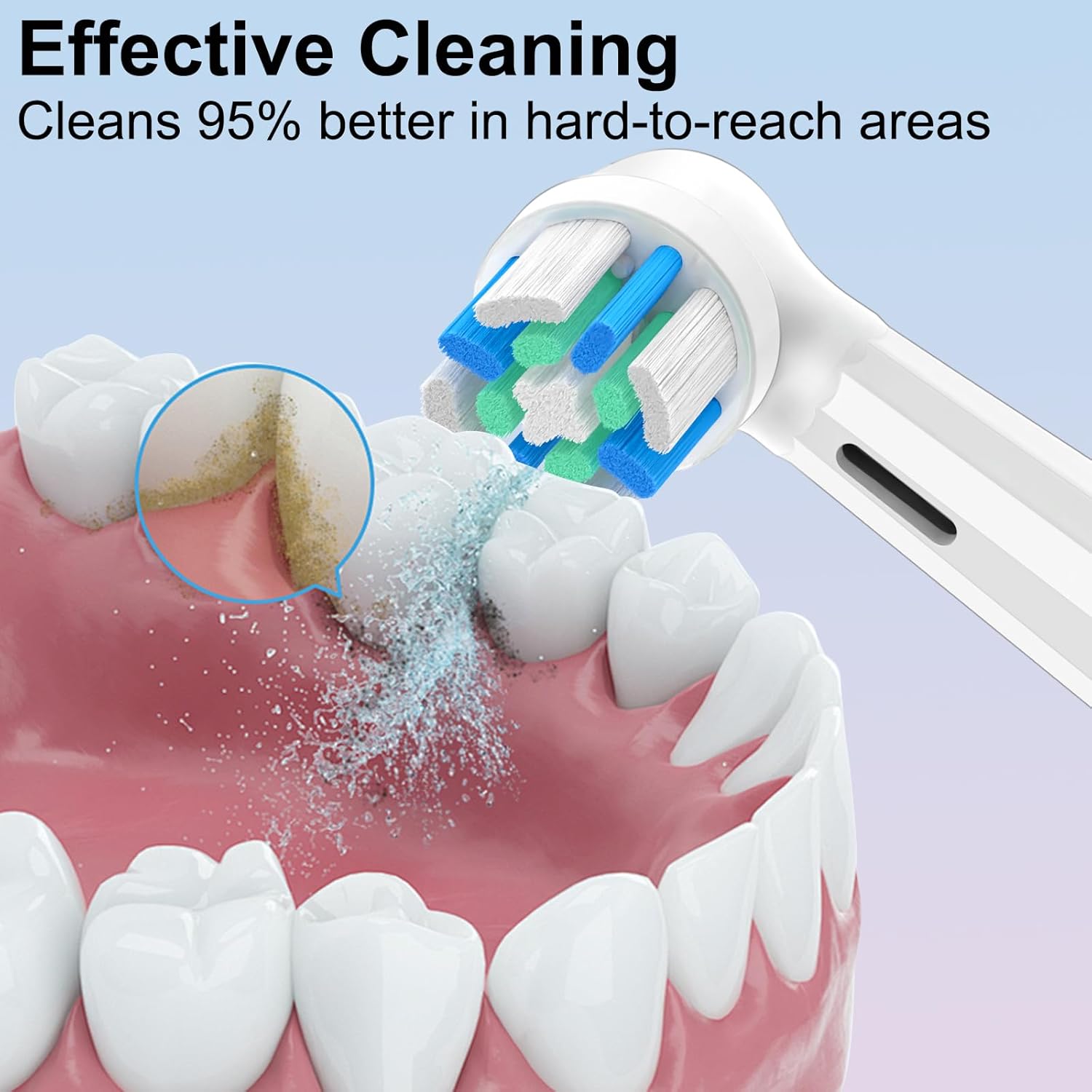 12pcs Replacement Heads Compatible with Oral B iO 3 4 5 6 7 8 9 10 Series Electric Toothbrush,Toothbrush Heads Compatible with Oral B iO Replacement Heads, Medium Bristles for Effective Cleaning,White