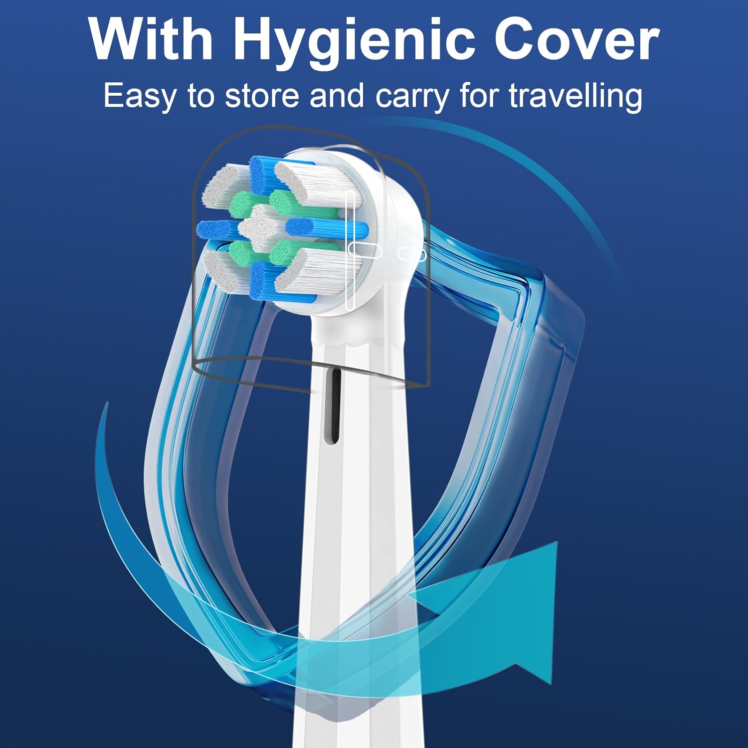 IO Replacement Heads Compatible with Oral b IO 2/3/4/5/6/7/8/9/10 Series Electric Toothbrush, Brush Heads Refills Compatible with Oral B IO for Teeth Clean (8 Black/White)