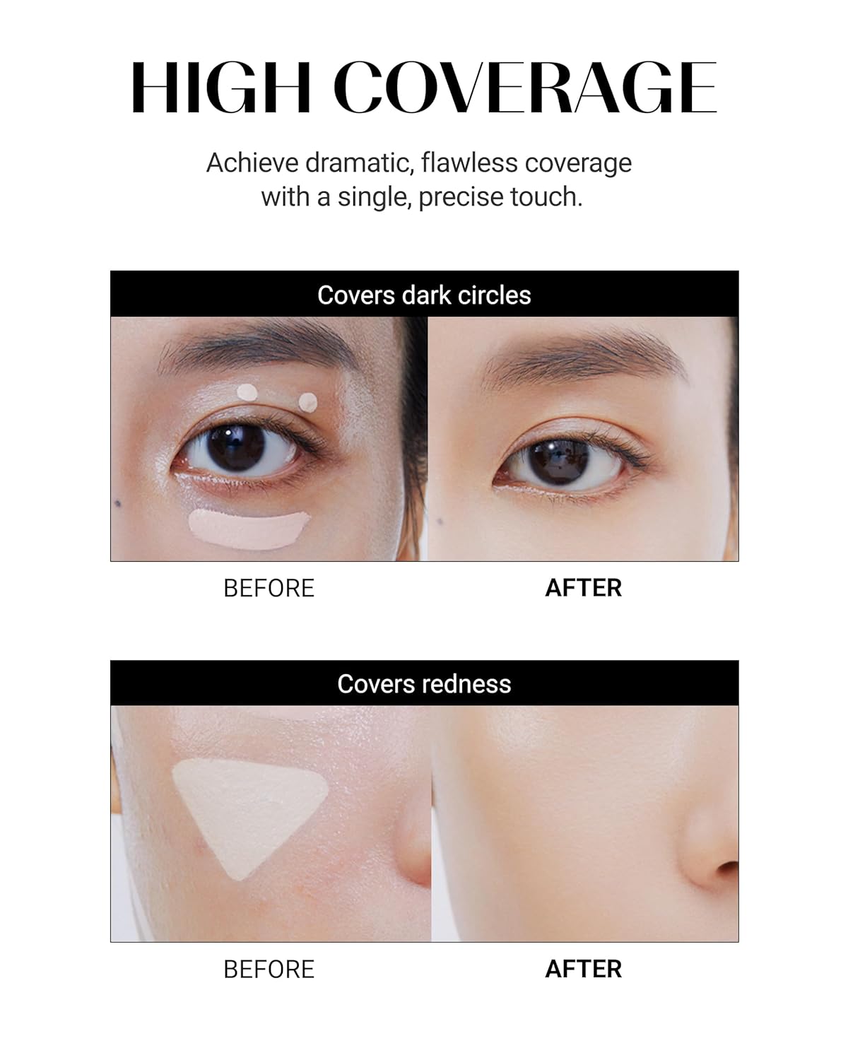 THESAEM Cover Perfection Tip Concealer, Liquid Multi-Use Concealer, Full Coverage Makeup for Acne Dark Spots Dark Circles Hyperpigmentation and Blemishes, 0.2 fl.oz. (#2 Rich Beige)