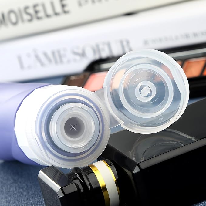 Gemice Travel Bottles for Toiletries, 3oz Tsa Approved Travel Size Containers BPA Free Leak Proof Travel Tubes Refillable Liquid Travel Accessories with Clear Toiletry Bag (4 Pack)