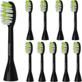 Replacement Toothbrush Heads Compatible with Philips One Sonicare Electric Toothbrush HY1200 HY1100, Tooth Brush Head Black - 10 Pack