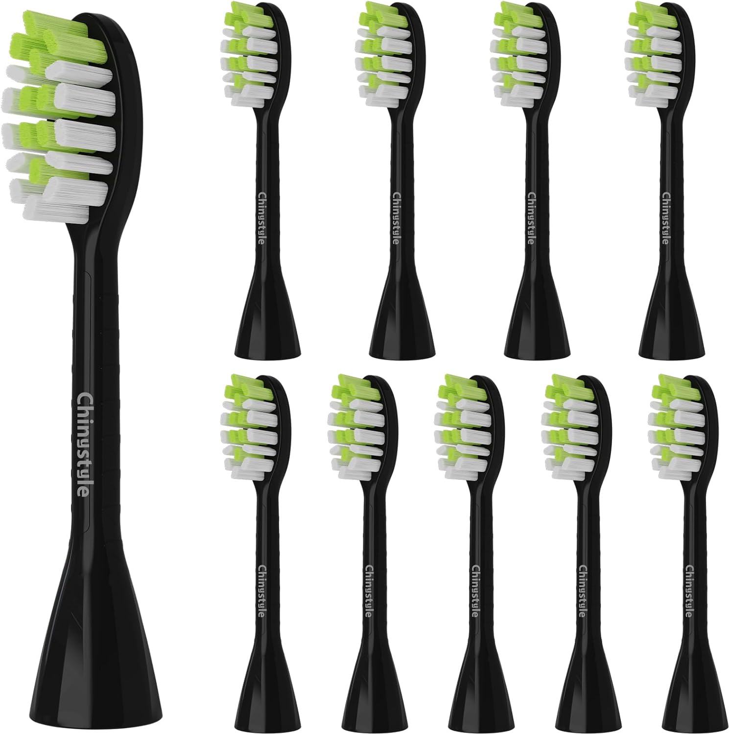 Replacement Toothbrush Heads Compatible with Philips One Sonicare Electric Toothbrush HY1200 HY1100, Tooth Brush Head Black - 10 Pack