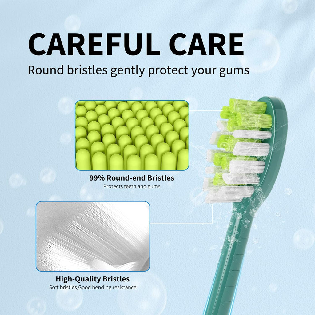 Replacement Toothbrush Heads Compatible with Philips One Sonicare Electric Toothbrush HY1200 HY1100, Tooth Brush Head Sage -10 Pack