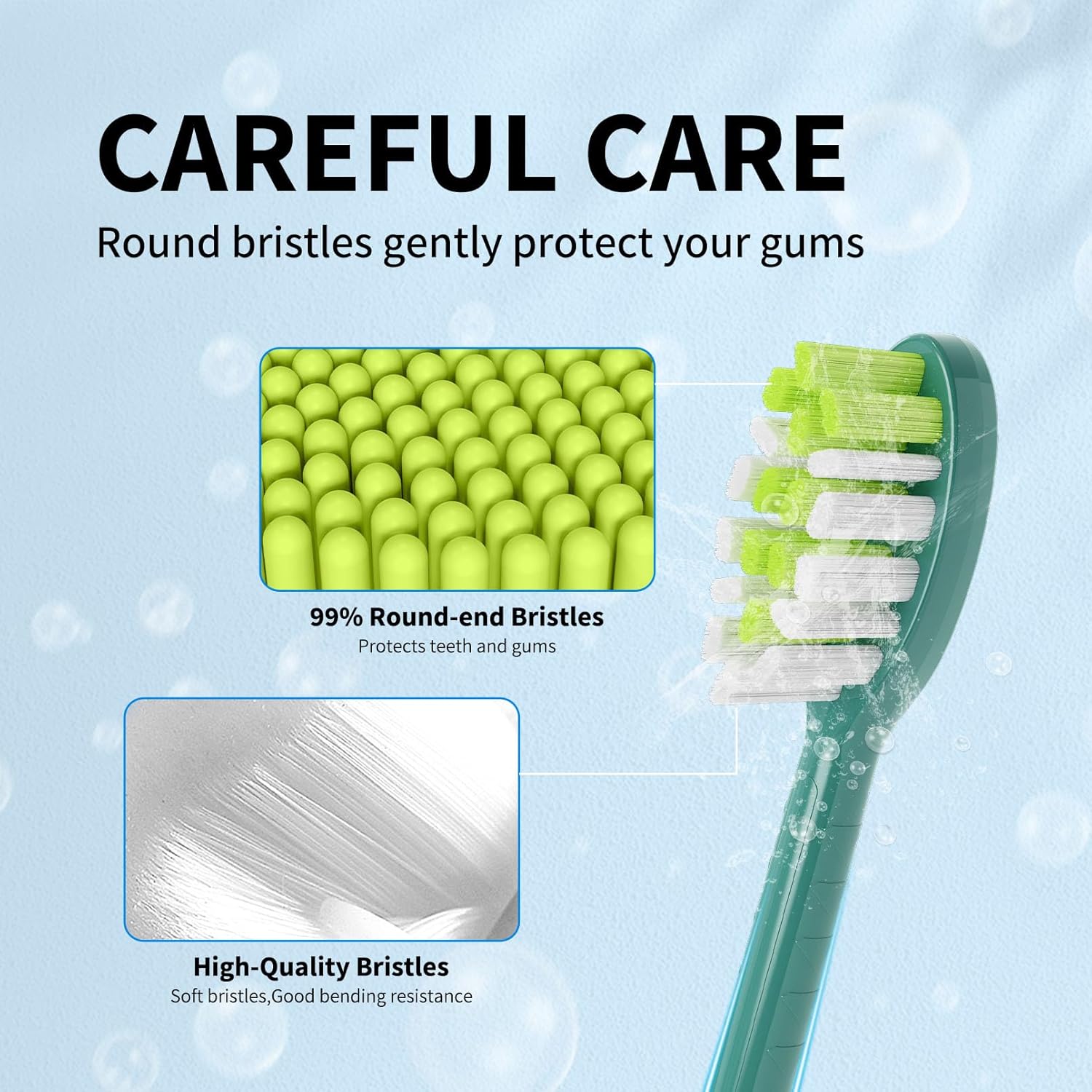 Replacement Toothbrush Heads Compatible with Philips One Sonicare Electric Toothbrush HY1200 HY1100, Tooth Brush Head Sage -10 Pack