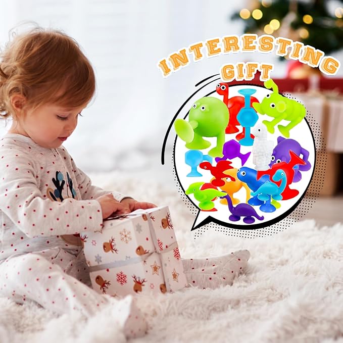 Suction Bath Toys for Kids, 27 Pcs Silicone Bathtub Suction Cup Toys, Travel Sensory Window Building Toys for Toddlers Boys Girls 3 4 5 6 Year Old