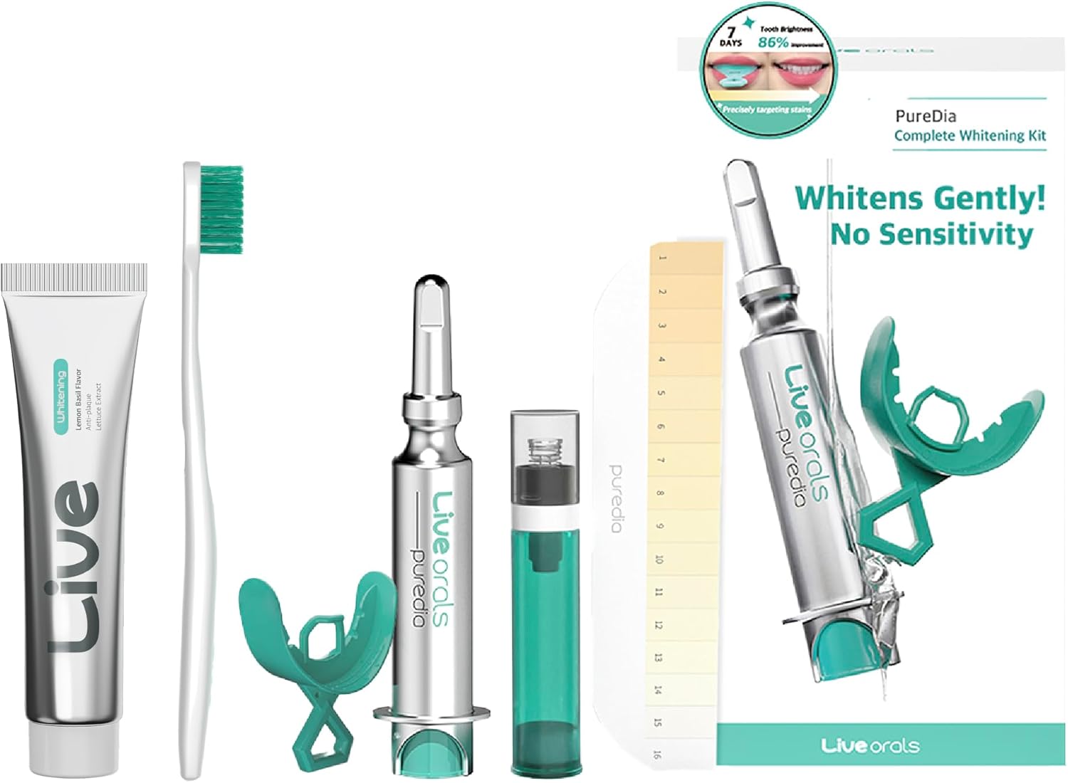 Whitening Set for Adults – 20g Enamel-Safe Whitening Toothpaste + Ultra-Fine Bristle Toothbrush (White), Pack of 3, Gentle on Sensitive Teeth and Gums, Travel-Friendly Oral Care Kit