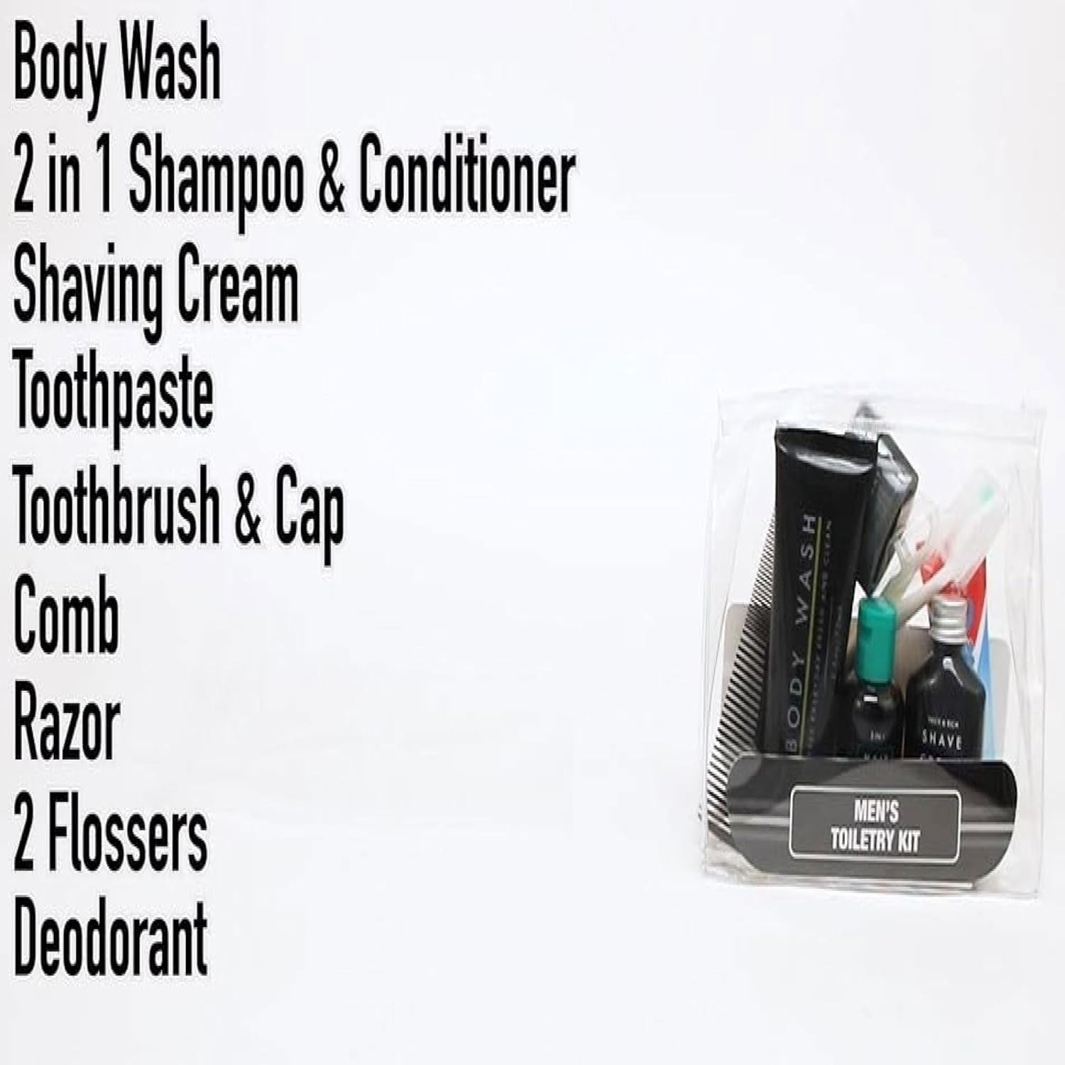 25 Pack of Homeless Care Package Supplies Bulk Summer Hygiene Travel Kits for Men, 13 Piece Travel Size Toiletries, Summer Homeless Essentials Supplies in Bulk