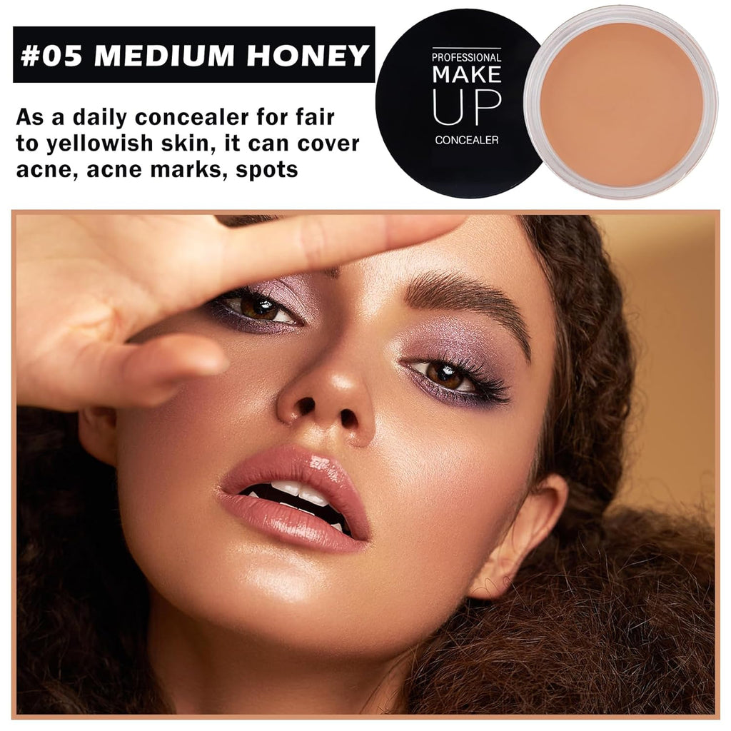 Under Eye Concealer for Dark Circles Color Corrector Pro Full Coverage Concealer de oieras Long-lasting Cover up Makeup-05 MEDIUM HONEY