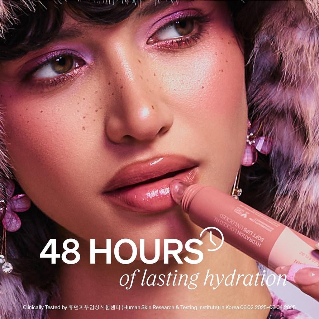 LipLock – Moisturizing K-beauty Vegan Lip Balm & Serum for Dry, Chapped Lips, Glossy Overnight Lip Mask with Rose PDRN, Carrot Collagen & Pillow Peptides (Pink Flan – Warm Taupe Tint)