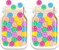 2 Pack Magnetic Reward Jars for Kids - Smiley Tokens Reward Jar for Classroom 8" Star Jar Reward System Behavior Chart for Kids at Home Potty Training