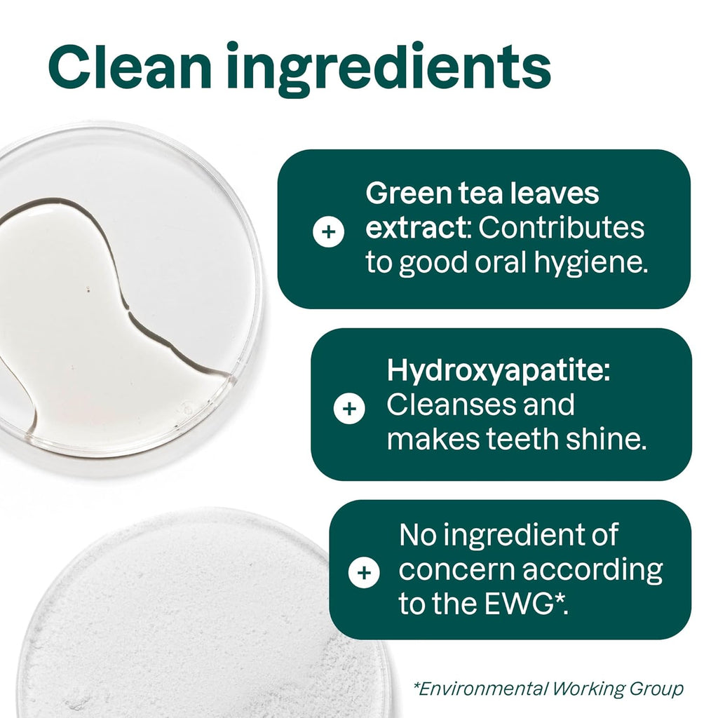 Attitude Fluoride-Free Whitening Toothpaste, Peppermint Flavor, Vegan & Cruelty-Free, Sugar-Free, Plant & Mineral-Based Ingredients, Clean Oral Care, 4.2 Oz