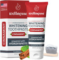 Wellnesse Hydroxyapatite Toothpaste – Fluoride Free for Sensitive Gums – Anti-Plaque, Remineralizing, Enamel Protection & Natural Whitening Toothpaste for Adults – Cinnamint Flavor - 4 oz