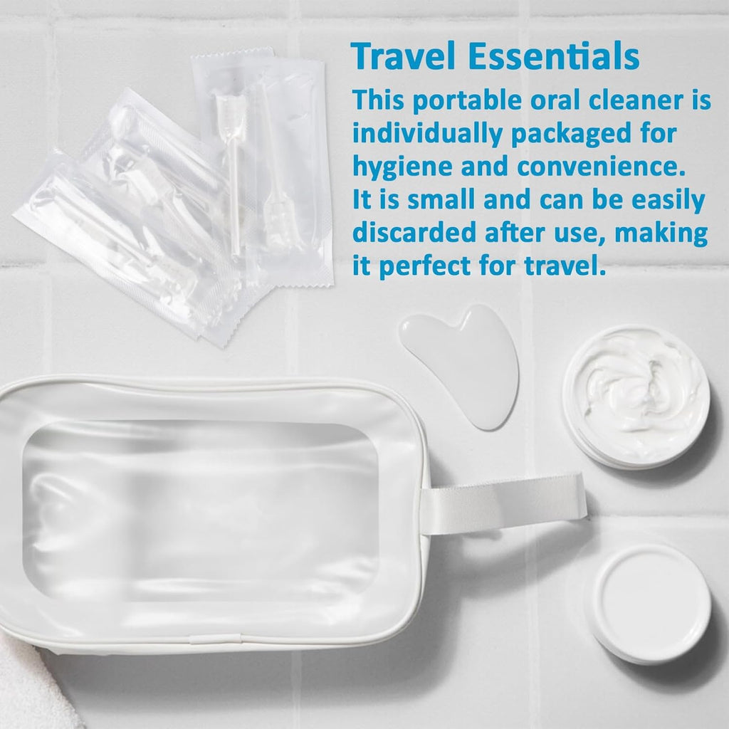 MAQIHAN 50 Gauze Mouth Swabs - Oral Swabs Disposable Toothbrushes Individually Wrapped Swabsticks for Dry Mouth Cotton Gauze on a Stick Dental Oral Care Supplies Mini Thrush Mouth Treatment