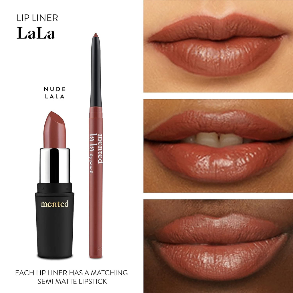 Mented Cosmetics Lip Liner for Women, Dark Brown Lipliner Lip Pencil, Waterproof Lipliner, Vegan + Cruelty Free Makeup, La La